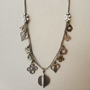 Multi-strain Charm Necklace Silver Finish